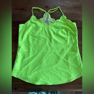 Neon scalloped tank